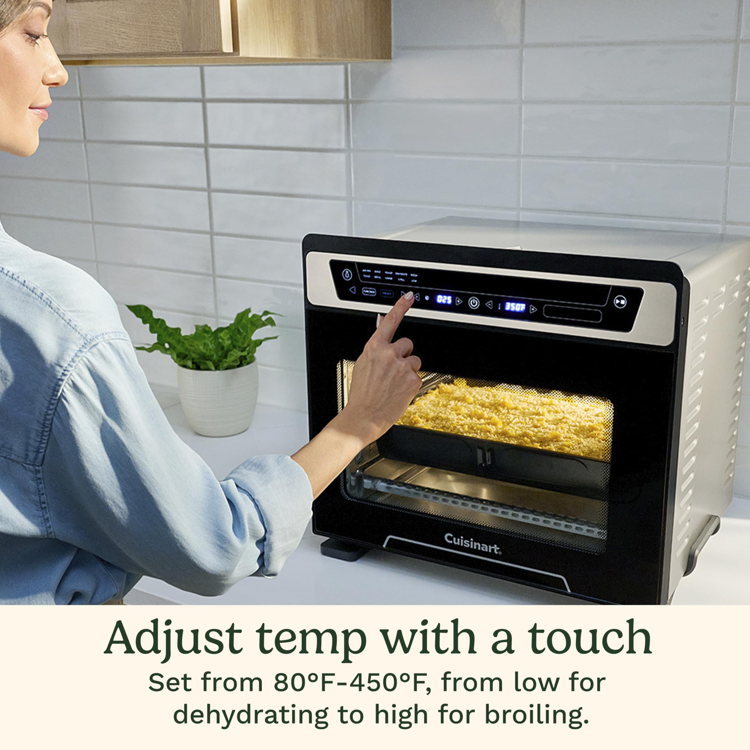 Cuisinart 15-in-1 Extra-Large Digital Air Fryer Oven with 9"x13" 2-in-1 Pan, Air Fry 4 Lbs of Wings, Cook a 13 Lb Turkey or 5+ Lb Chicken, Toast 9 Slices of Bread, and Bake a 13" Pizza, TOA-112 - Image 9