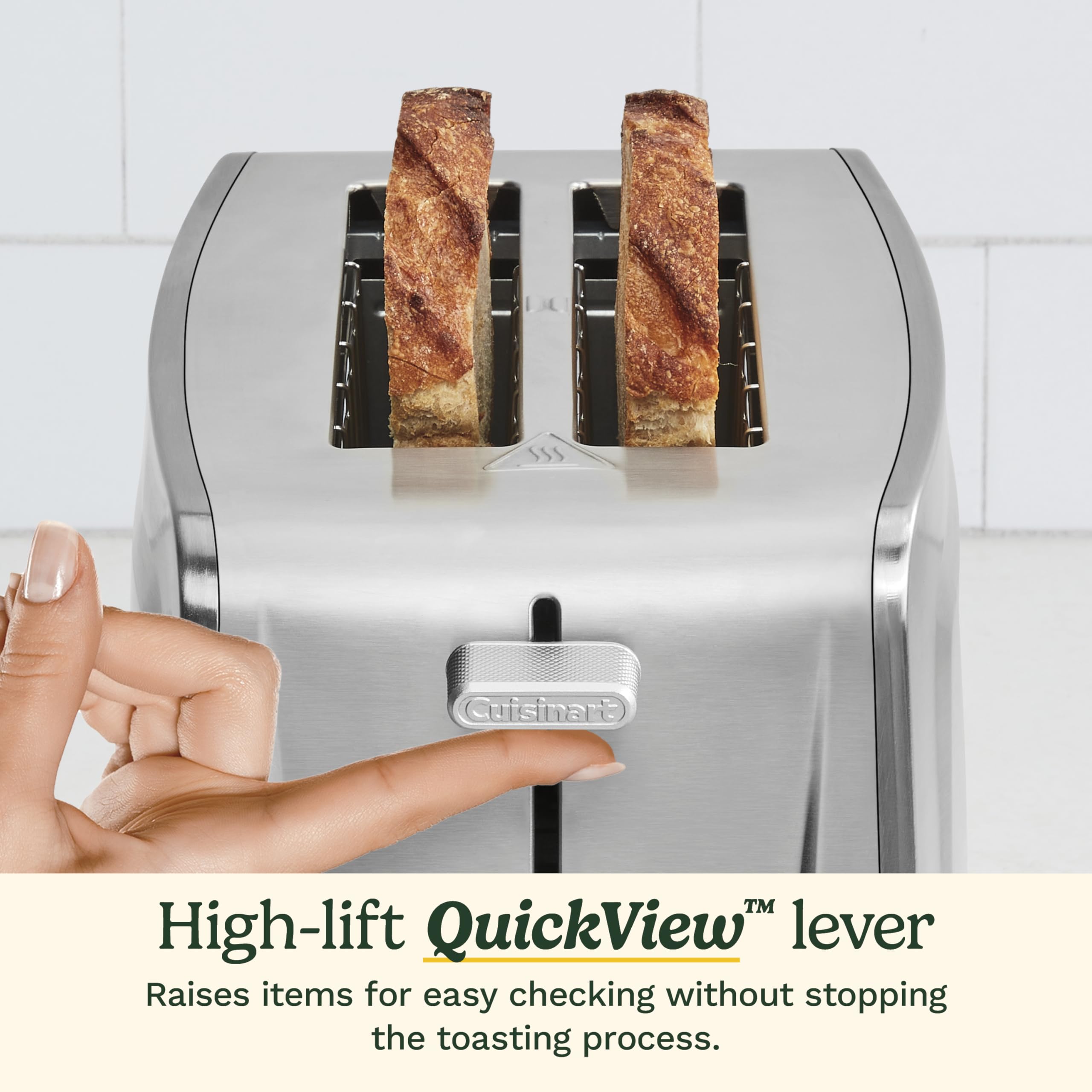 Cuisinart 2-Slice XL Slot Stainless Steel Toaster, Stainless Steel, CPT-1600 - Image 5