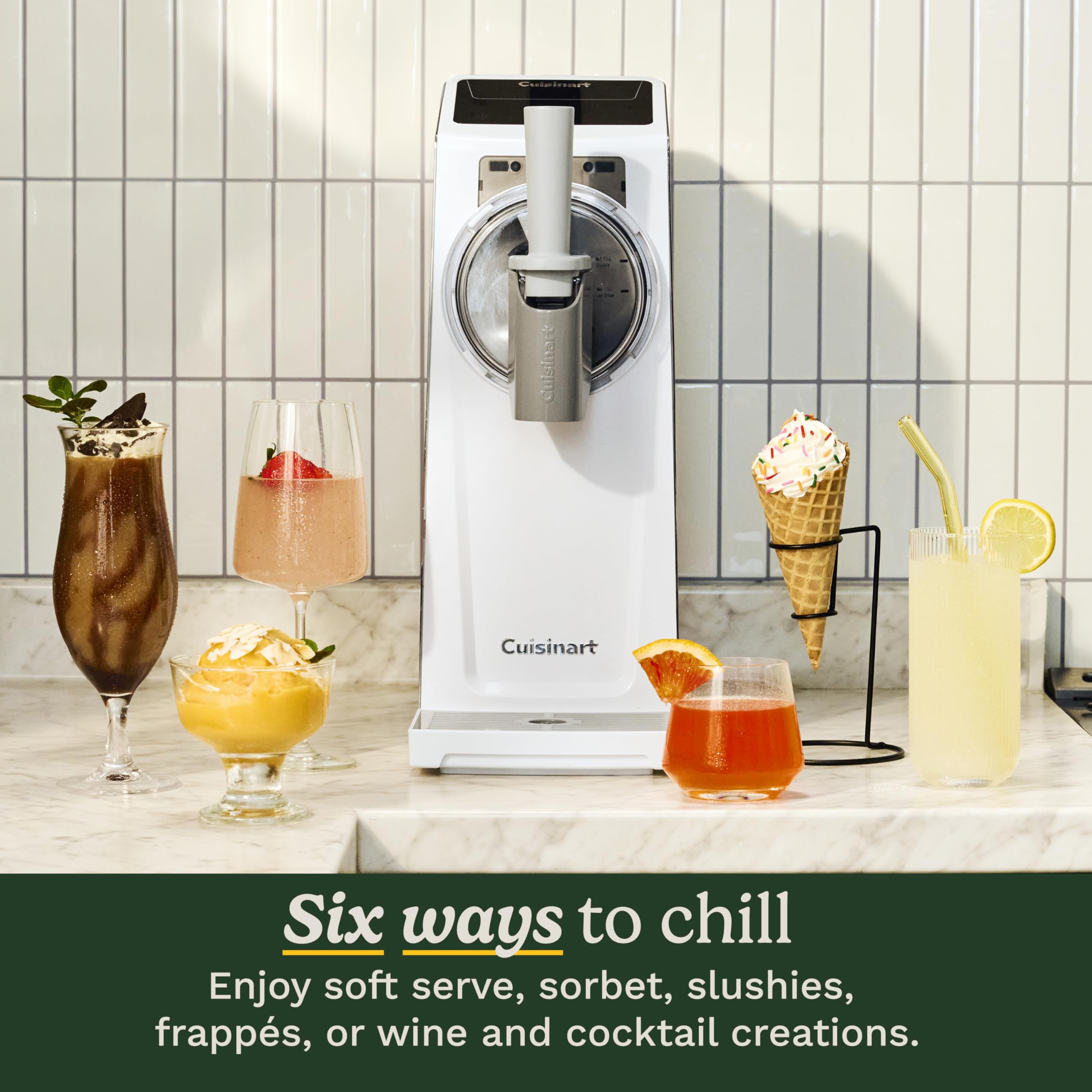 Cuisinart 6-in-1 Slushy & Soft-Serve Maker, Ice Cream Maker Machine Makes Soft-Serve Ice Cream, Slushies, Sorbet and More, Quick-Freeze Chill Technology Maintains Perfect Temperature, ICE-200 - Image 3