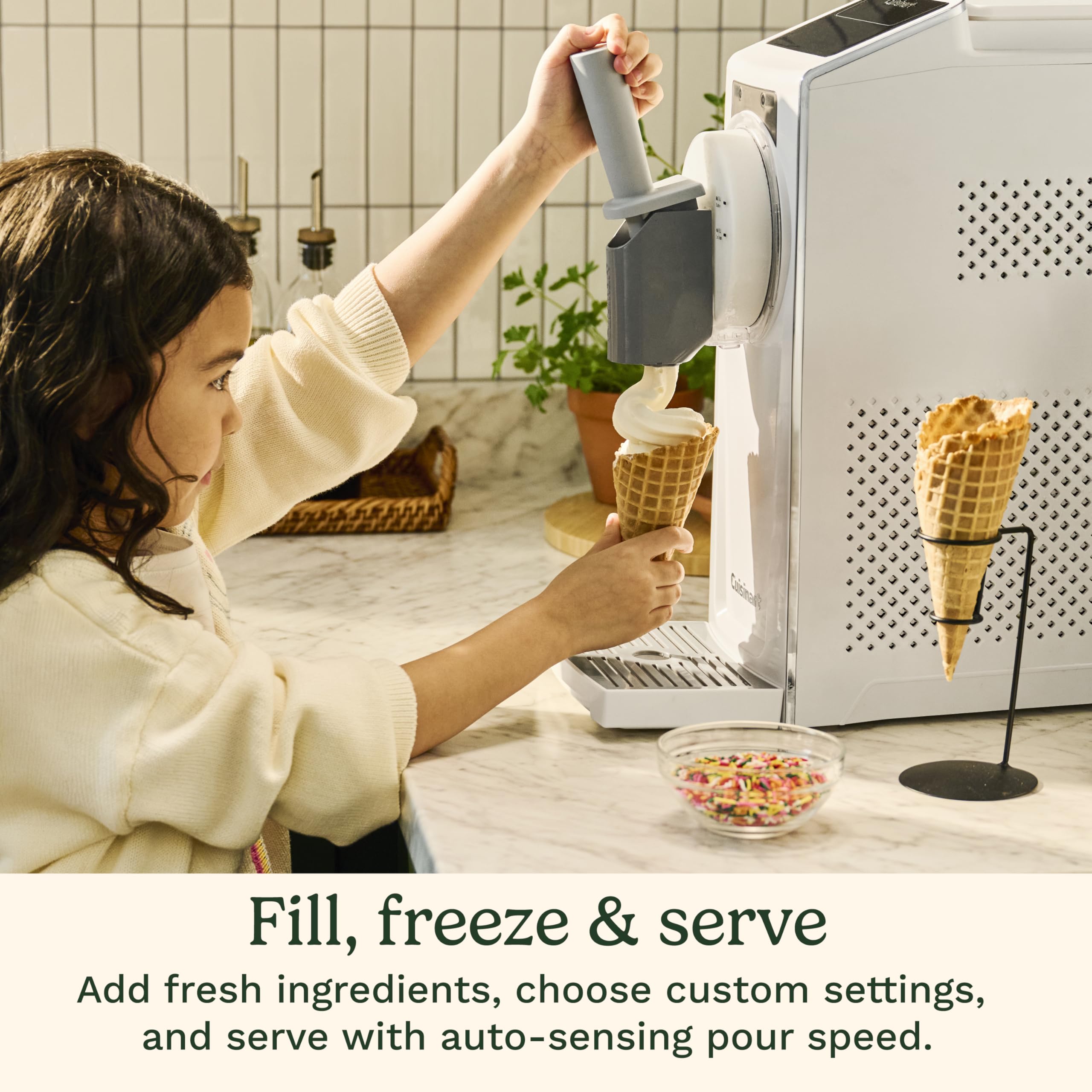 Cuisinart 6-in-1 Slushy & Soft-Serve Maker, Ice Cream Maker Machine Makes Soft-Serve Ice Cream, Slushies, Sorbet and More, Quick-Freeze Chill Technology Maintains Perfect Temperature, ICE-200 - Image 4