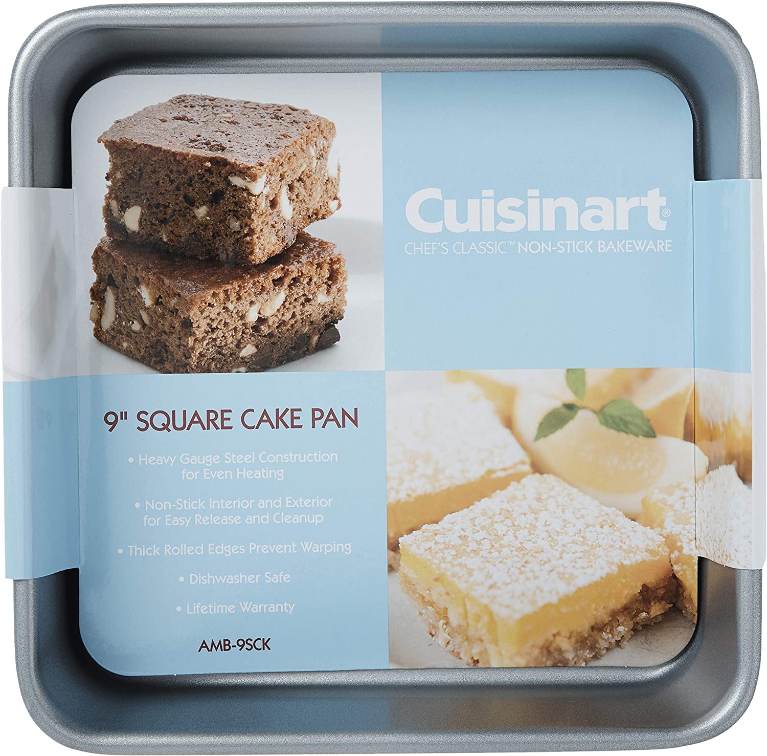 Cuisinart 9-Inch Chef's Classic Nonstick Bakeware Square Cake Pan, Silver - Image 7