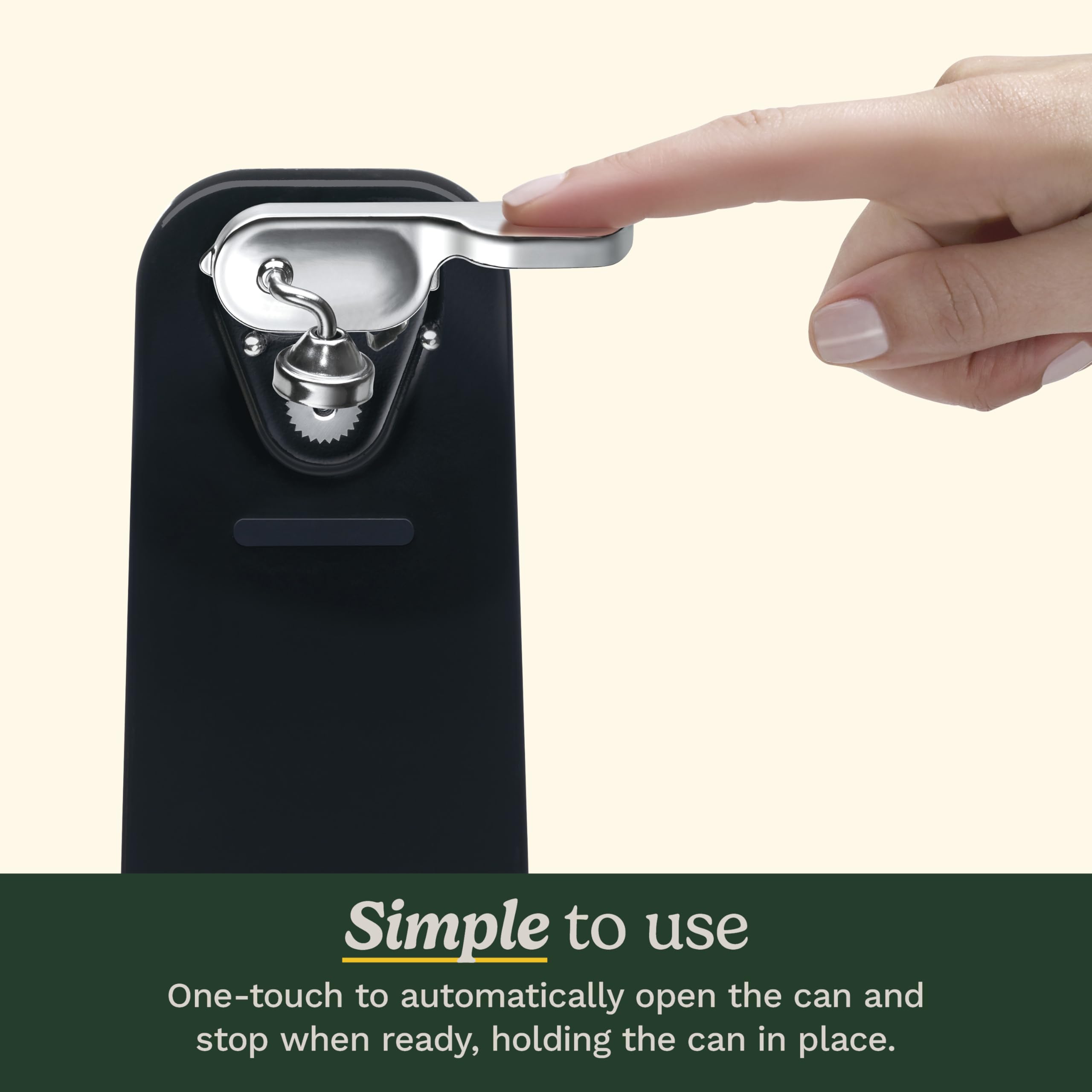 Cuisinart Can Opener with One-Touch Operation, Electric Can Opener for Kitchen Including Magnetic Lid Holder, Automatic Can Opener with Easy Clean Design and Nonslip Base, Black, CCO-50BKN - Image 3