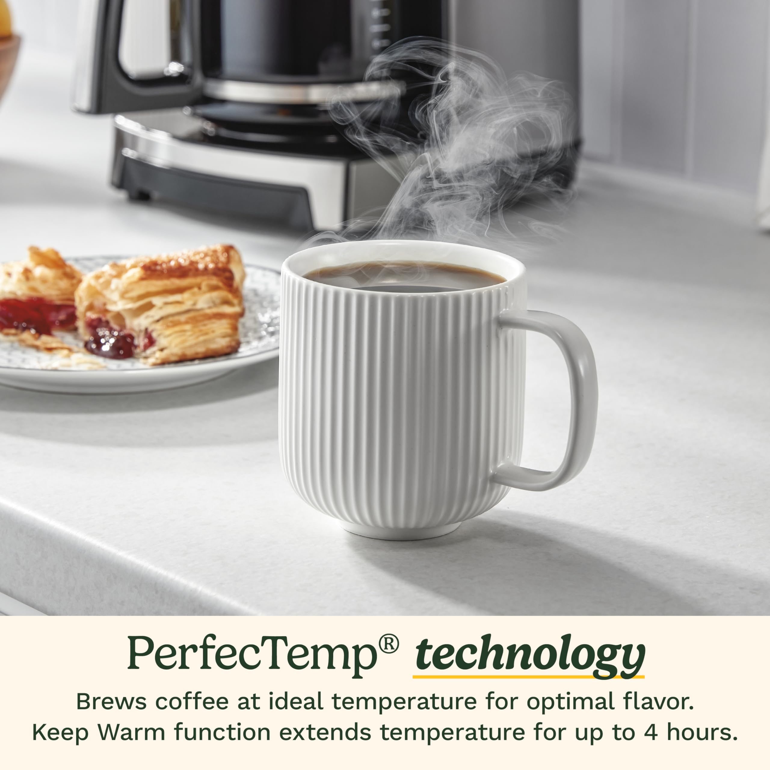 Cuisinart Coffee Maker, 14-Cup PerfecTemp Programmable Coffee Machine Glass Carafe with 1-4 Cup Setting, Brew Strength Control, Brew Pause, and Over Ice Function, Stainless Steel, DCC-3500SS - Image 4