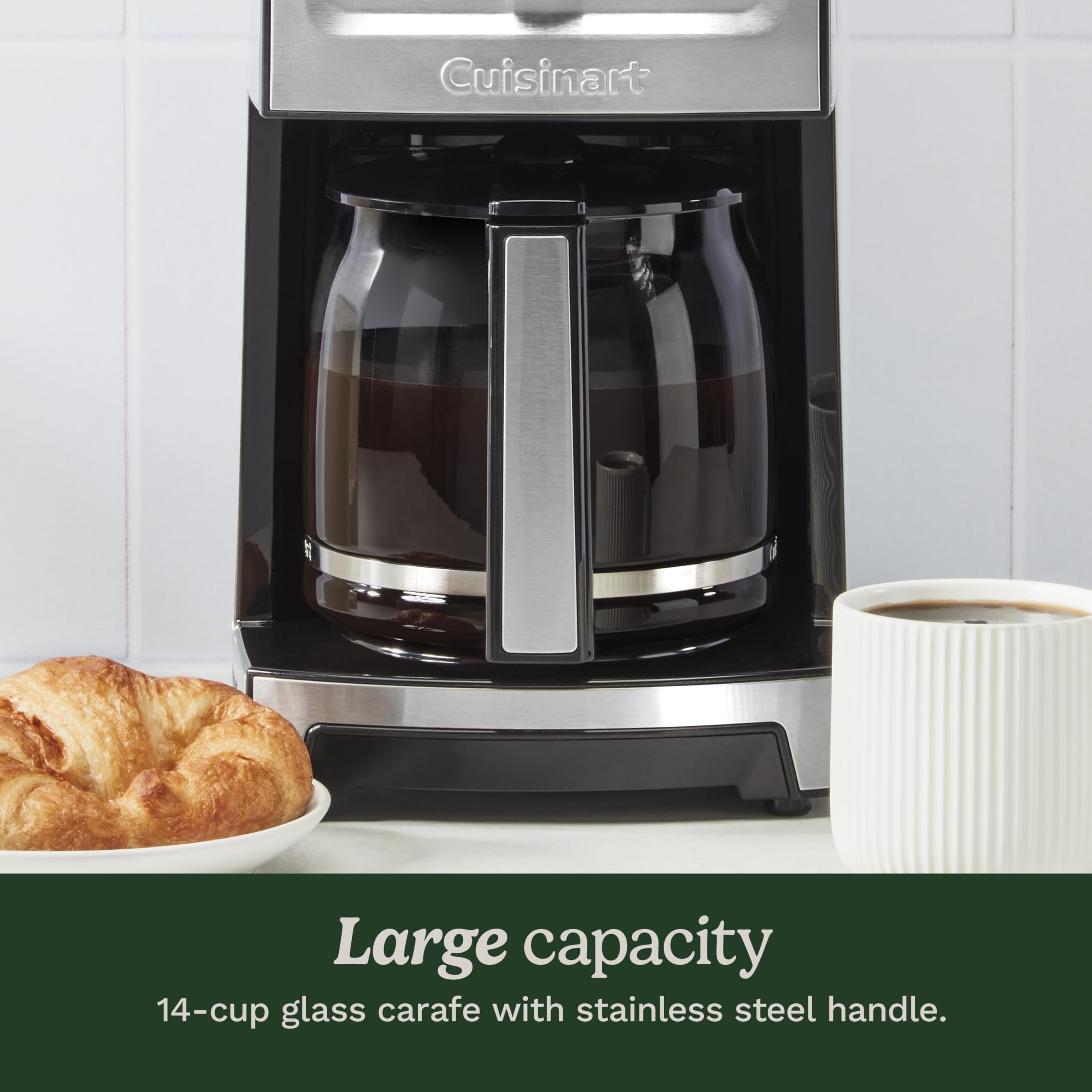 Cuisinart Coffee Maker, 14-Cup PerfecTemp Programmable Coffee Machine Glass Carafe with 1-4 Cup Setting, Brew Strength Control, Brew Pause, and Over Ice Function, Stainless Steel, DCC-3500SS - Image 7