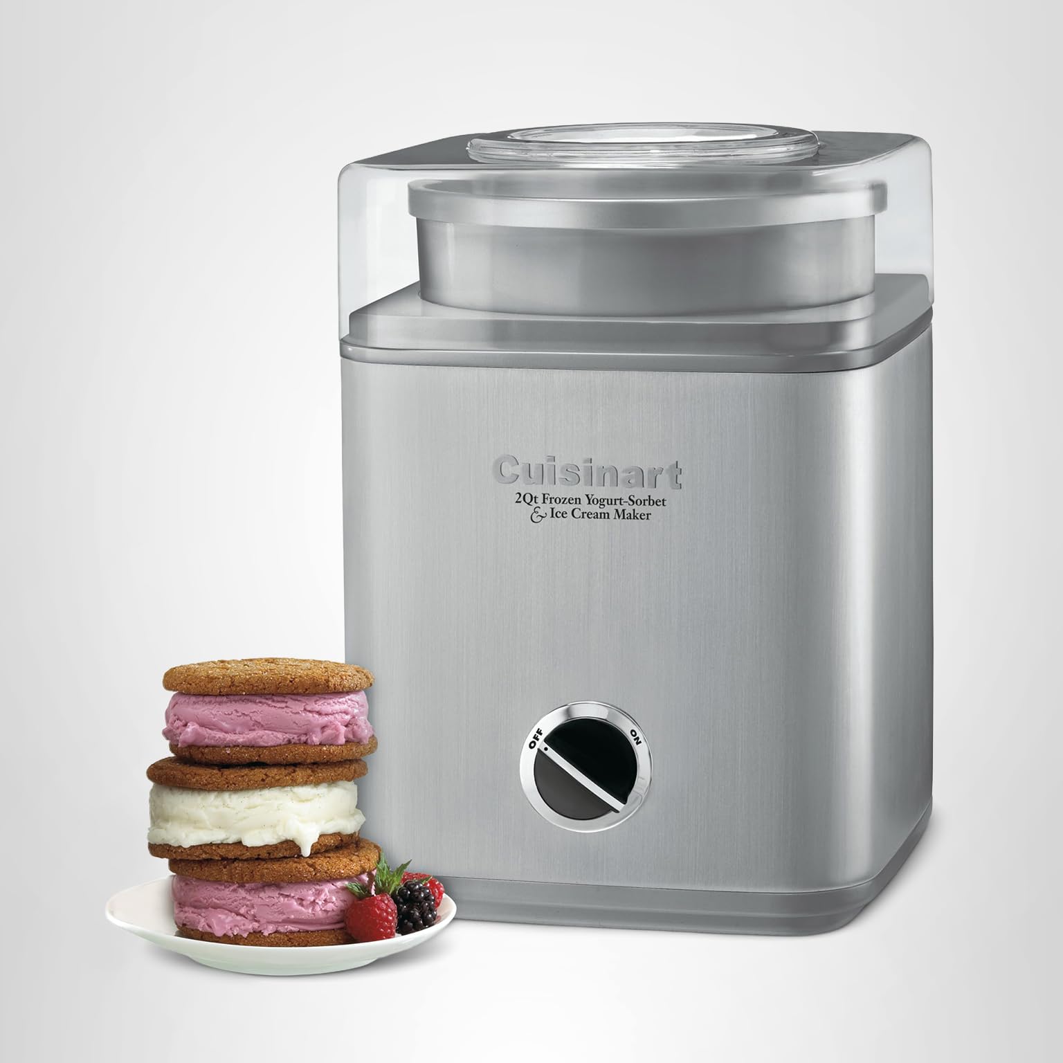 Cuisinart Ice Cream Maker Machine, 2-Quart Ice Cream, Sorbet and Frozen Yogurt Machine, Fully Automatic Double-Insulated Freezer Bowl Makes Frozen Desserts in Under 30 Minutes, ICE30BCP1, Silver - Image 8
