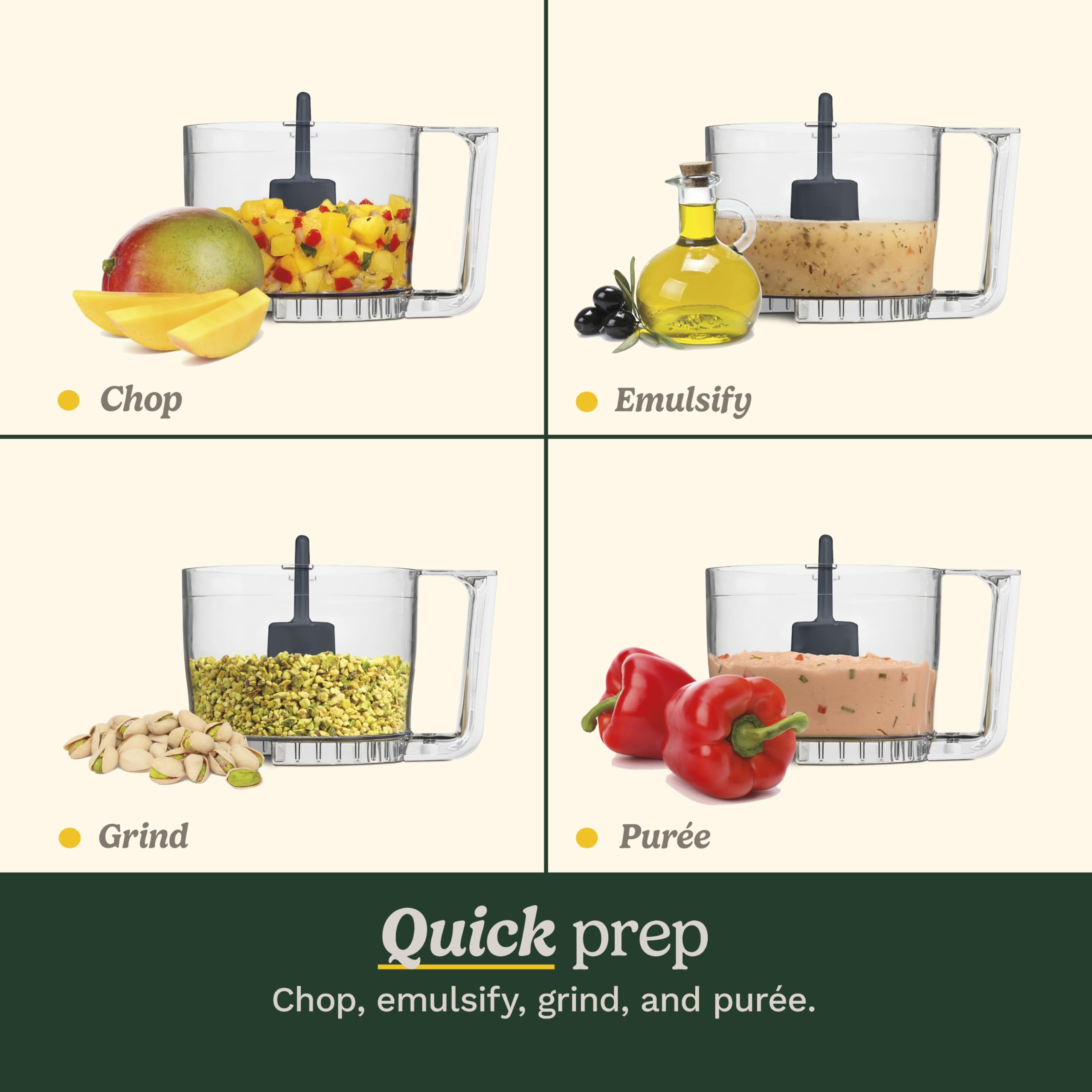 Cuisinart Mini-Prep Plus Food Processor, 24-Ounce Mini Food Processor to Chop Herbs, Vegetables, and Hard Cheese, 24-Ounce Work Bowl, Reversible Stainless Steel Blade, DLC-2ABC, Brushed Chrome - Image 4