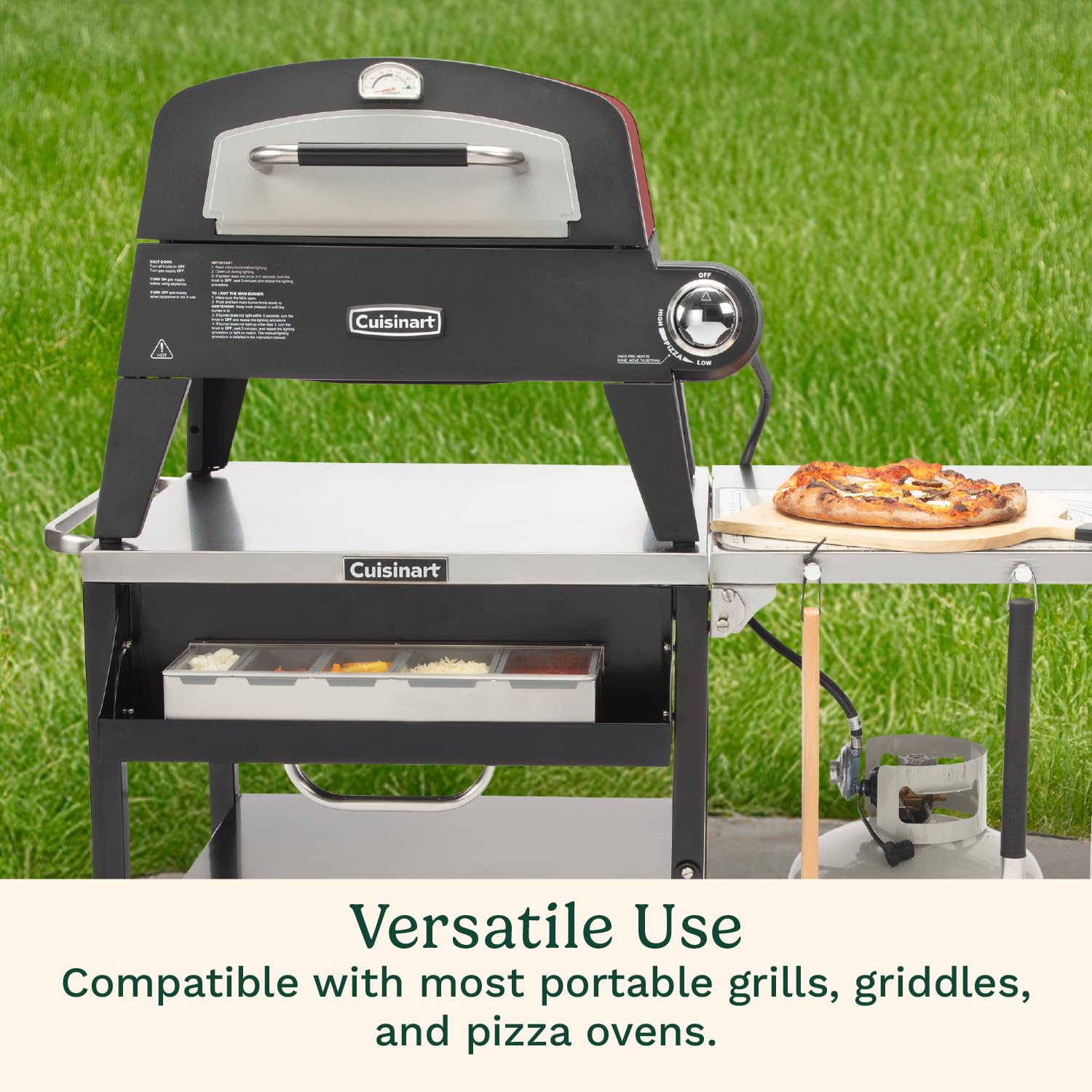 Cuisinart Prep ‘n Cook Outdoor Table and Grill Stand, Stainless Steel Folding Table with Wheels, 48” x 24” Prep Station for Home BBQ, Tailgates, Cookouts - Image 5
