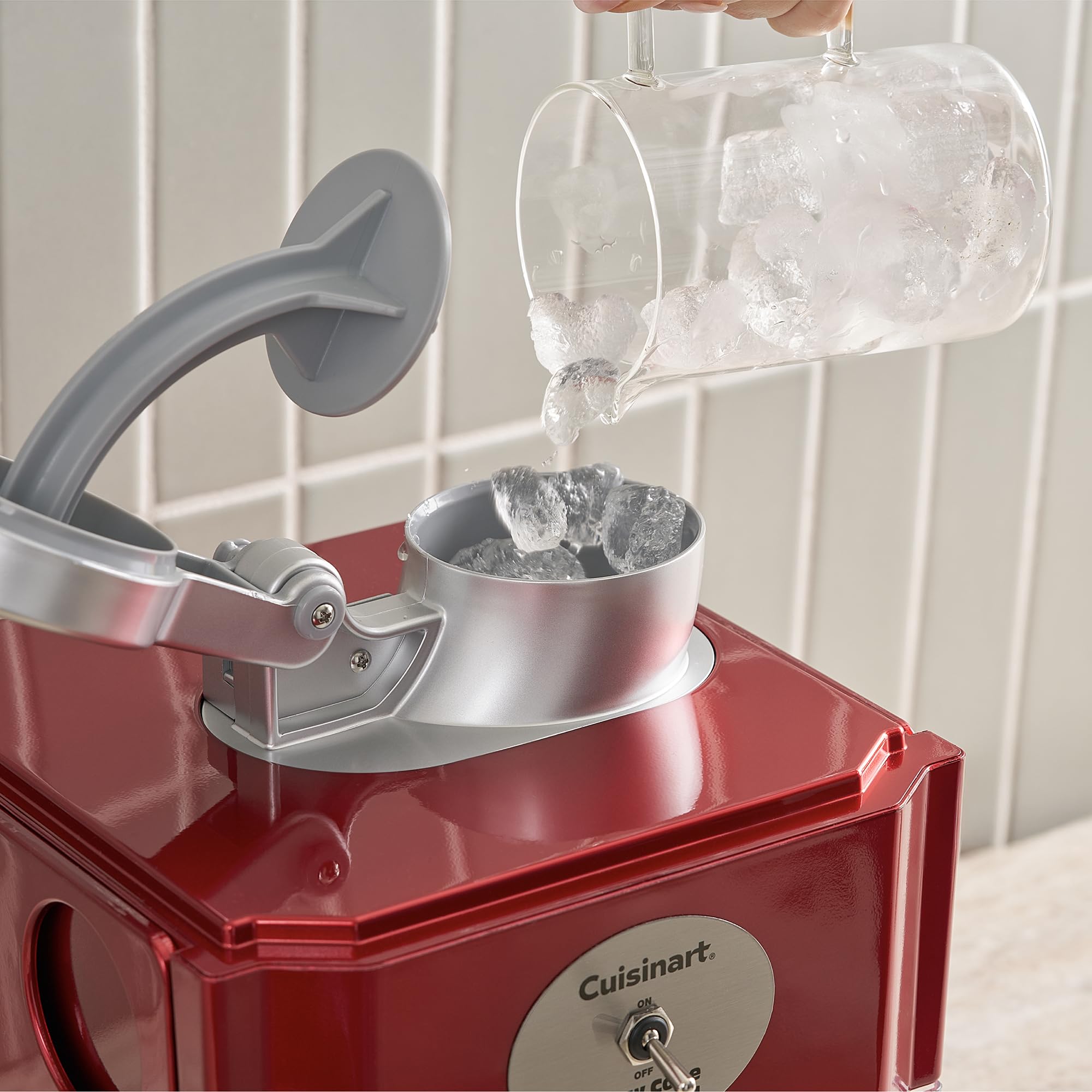 Cuisinart Snow Cone Machine, Home Shaved Ice Maker for Snow Cones, Snow Cone Maker with Reuseable Paper Cups, Makes 5 Icy Cones for Slushies, Frozen Drinks , Red, SCM-10P1 - Image 3